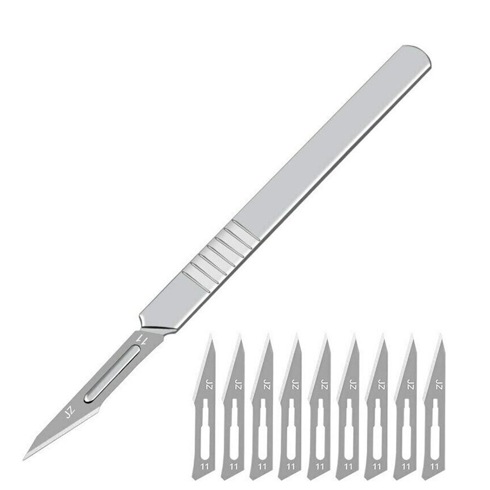 20pc Carbon Steel Scalpel-Blades + 2pc Handle DIY Cutting PCB Repair Hand Tools