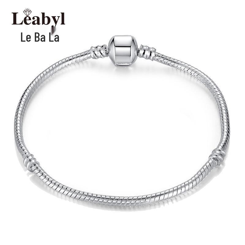 Antique Silver Snake Chain Bracelet Compatible with Pandora Beads