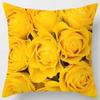 45x45cm Rose Series Pillowcase Yellow Pink Flowers  Sofa Office Seat Cushion Cover Room Aesthetic Home Decoration