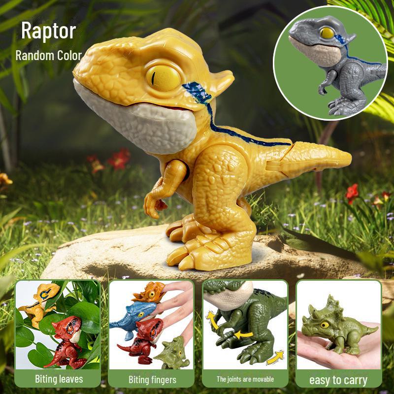 

Подвижный мультяшный динозавр: Милая игрушка, которая кусает пальцы, для детского творческого декора
