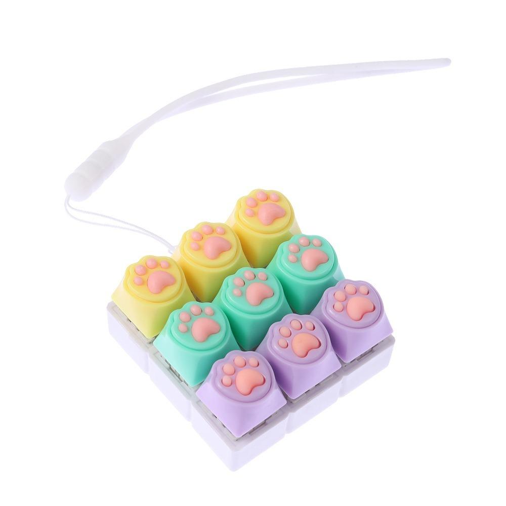 DIY Keyboard Fidget Keychain 9Keys Clicker Toy Relaxing Keyboard Clicker Toy  Keyboard Enthusiasts B