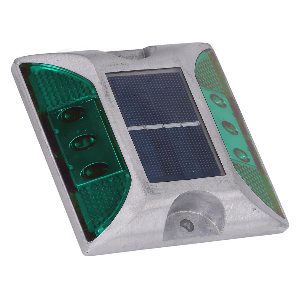 Solar Road Stud Light Cast Aluminium Alloy for Driveway Step Sidewalk Stair Outdoor IP68 Waterproof Road Marker Green Light