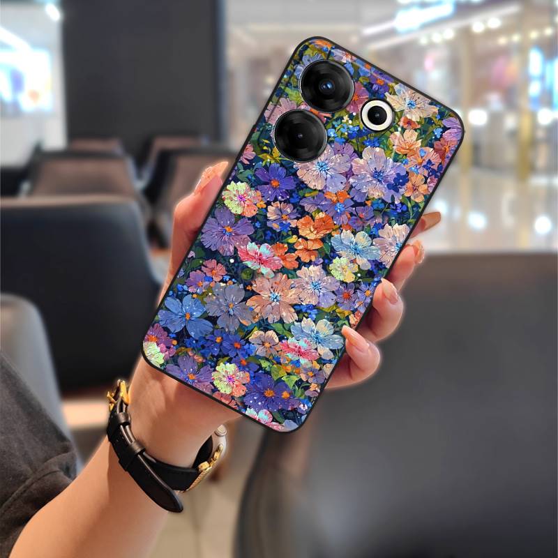 Anti-dust Waterproof Phone Case For Tecno Camon20 Pro 5G/CK8n oil painting Cute Silicone Anti-knock Fashion Design TPU