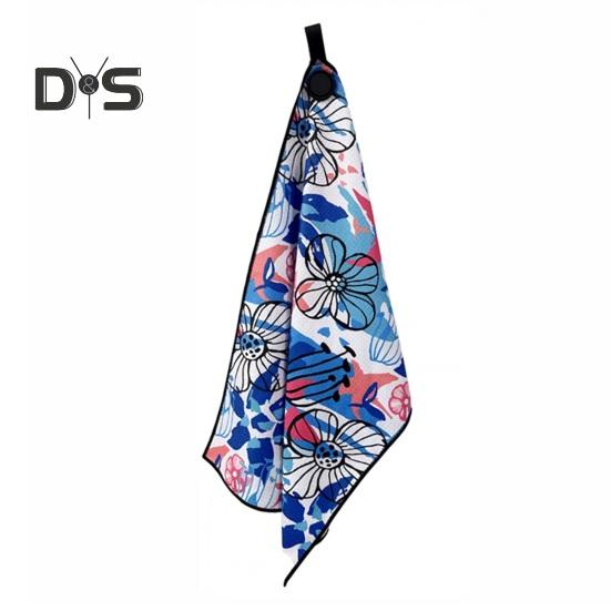 Prosop de golf magnetic cu magnet puternic Microfibră Waffle Sac de golf Prosop imprimat Prosop de golf Detergent pentru mingi de golf