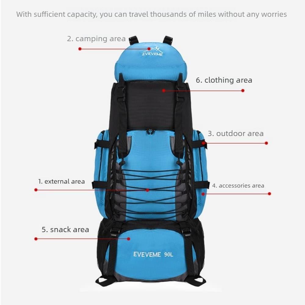 Travel Bag Camping Backpack Hiking Army Climbing Bags Mountaineering Large Capacity Sport Bag Outdoor Military XA857WA