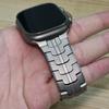Titanium Wristband for Apple Watch Series 10 46mm Ultra 49mm Strap Luxury Titanium Link Bracelet for Iwatch 9 8 7 6 5 45mm 44mm