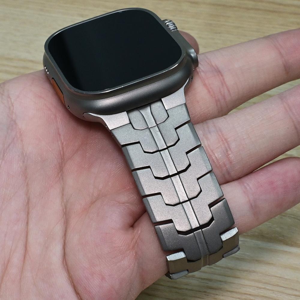 Titanium Wristband for Apple Watch Series 10 46mm Ultra 49mm Strap Luxury Titanium Link Bracelet for Iwatch 9 8 7 6 5 45mm 44mm