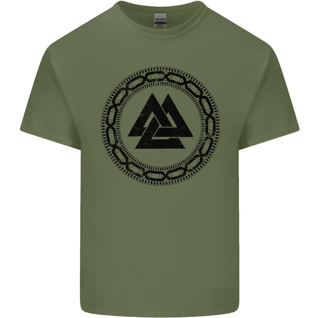 Viking Symbol Valknut Black Gym Unisexs Light Cotton TShirt