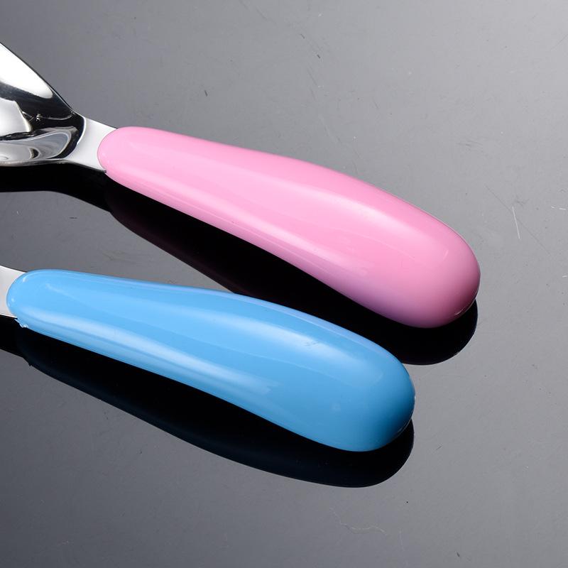 "Babytrainingslöffel aus Edelstahl 316 - Selbstständiges Füttern mit kleinem Kopf"