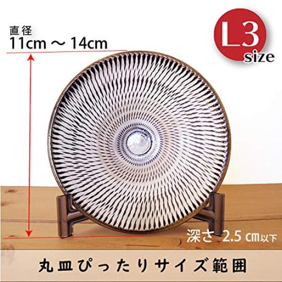 Suport farfurii Wanizo L3 farfurii cu diametre de 11cm până la Suport de afișare cadru Ceas foto tablă de artă Acrilic Fabricat în Japonia (pentru 14 cm) (L3, Clar)