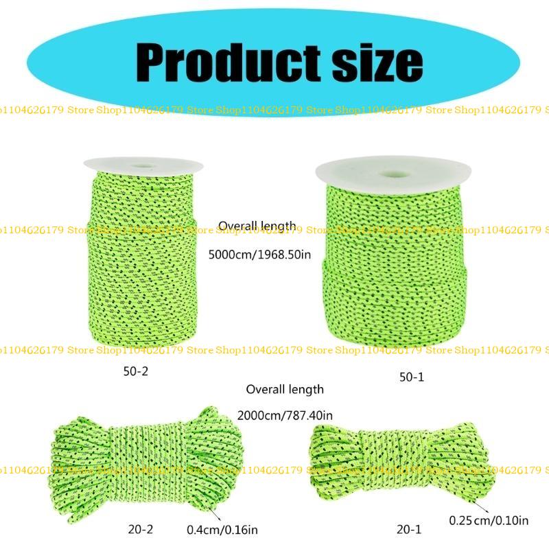 A1A2 Reflective Tent Rope Lanyard High Strength Camping Paracord Clothesline Rope