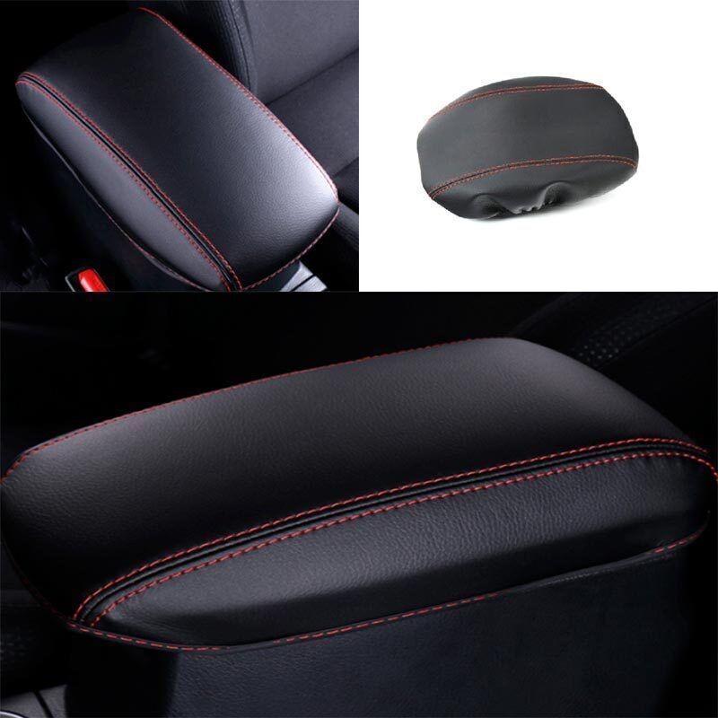 Middle Console Black Leather Cover Trim Armrest Box For Toyota Corolla 2014-2018