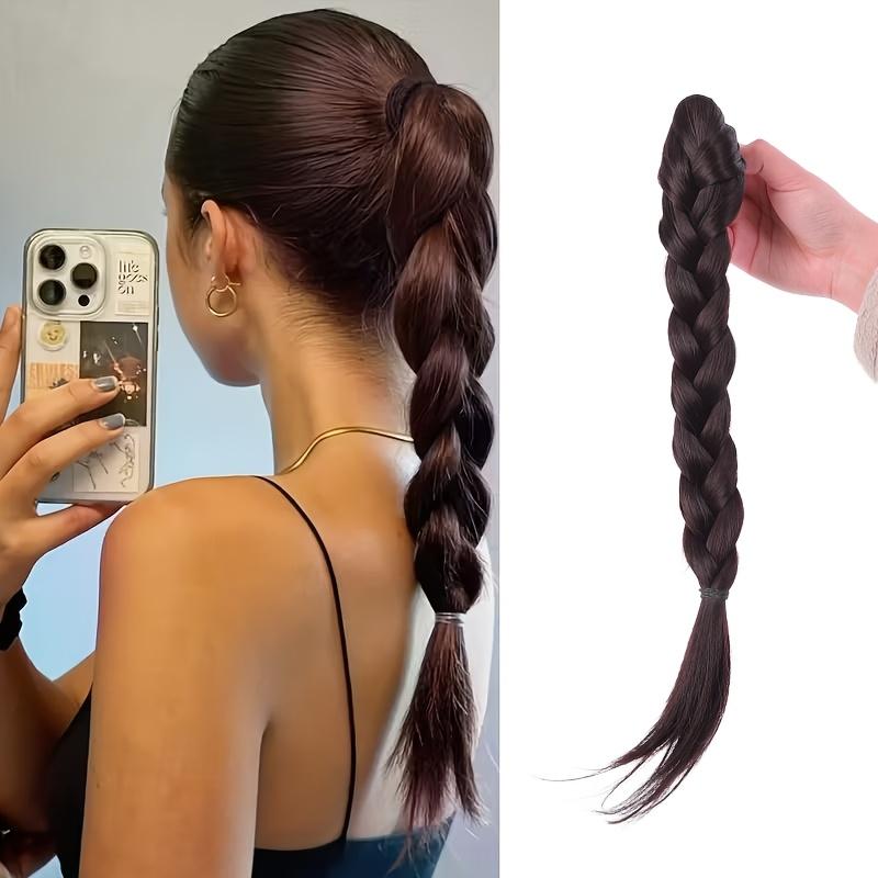 

Фіолетовий плетений хвіст для волосся, нарощування, перука з кліпсою-крабом для волосся, хвіст для волосся, крабики для волосся для дитячої вечірки, косплею, фіолетова перука