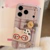 Purple Plaid Plush Cat Apple 17promax Mobile Phone Case Iphone16 Retro 13/15 Anti-fall 14 Applicable