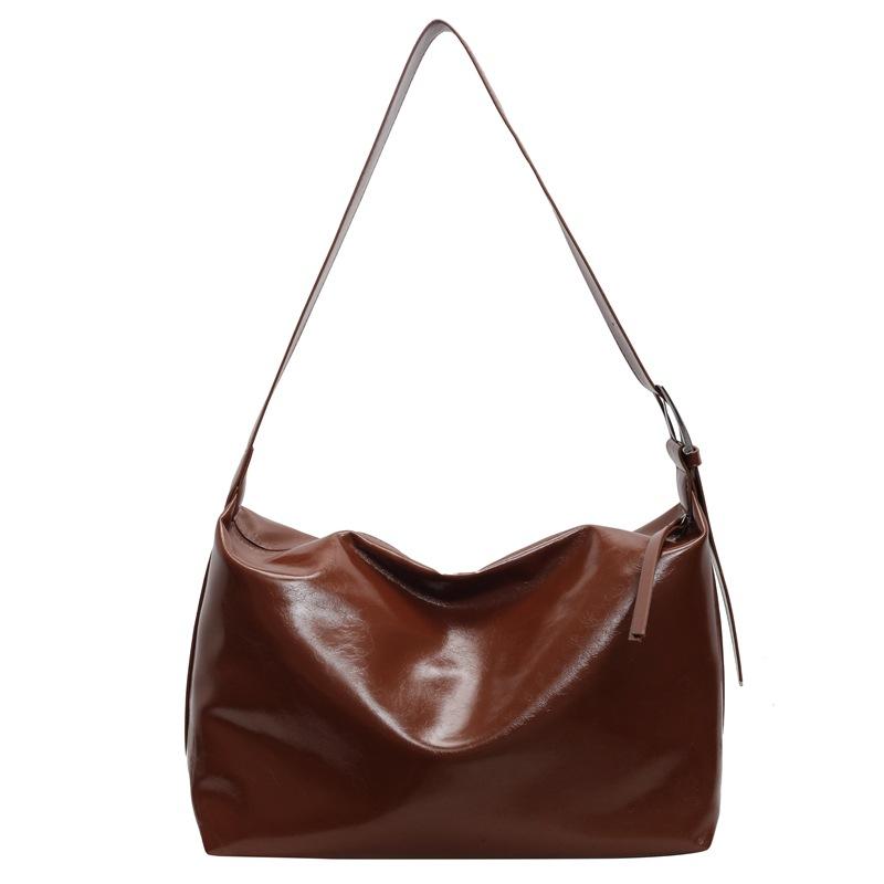 Daily bag soft collapse simple shoulder bag large bag new bag women's large capacity messenger bag tide