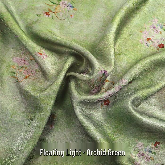 Luxuriös bedruckter Cheongsam-Kleiderstoff aus Seidenimitat, Xiangyun-Garn, weicher chinesischer Tang-Anzug-Stoff