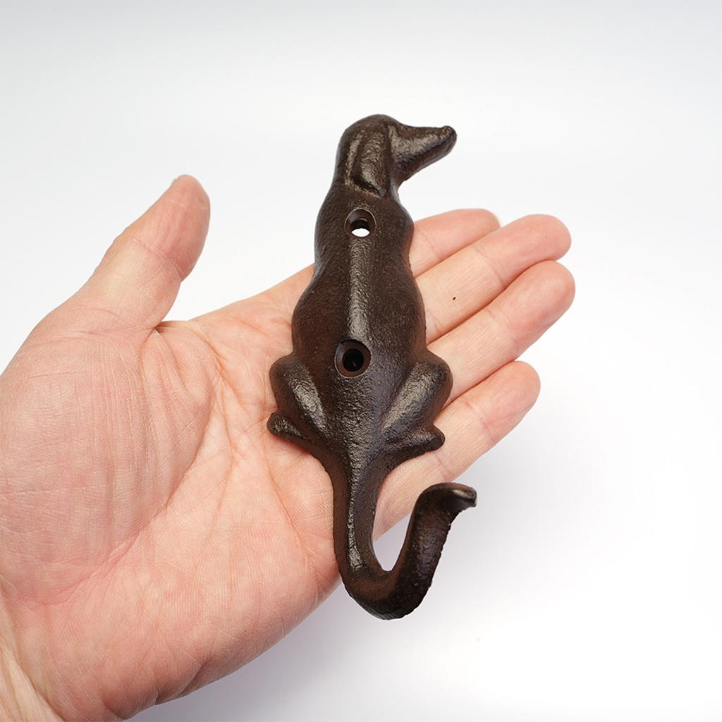 Functional Dog Iron Hanger Durable Cast Iron Dog Silhouette Hook For Hanging Clothes And Keys In Home Decors Spaces