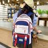 Children's Schoolbag Student Large Capacity Backpack Men's Color Block Backpack Patchwork Women Backpack