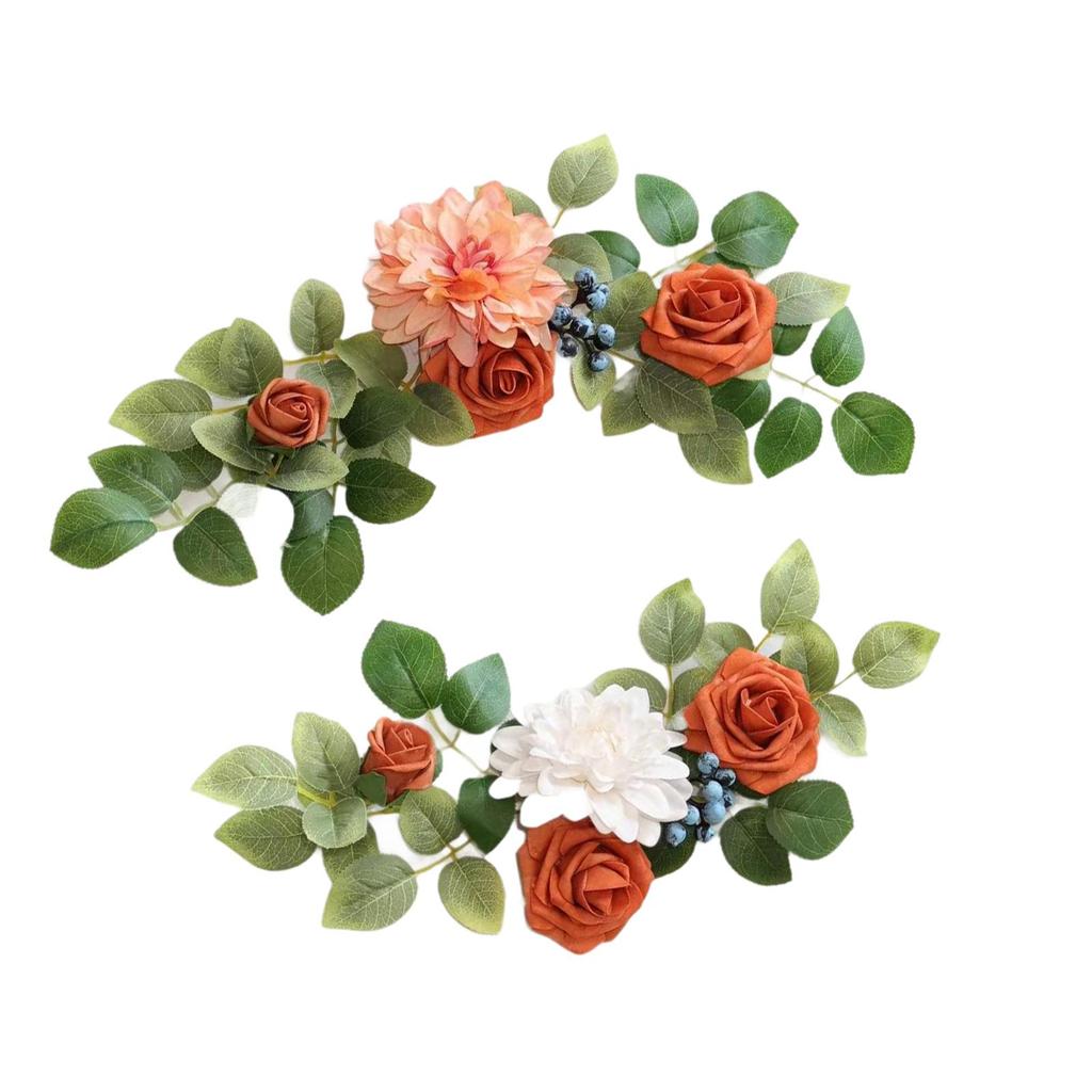 2Pcs Wedding Arch Flowers Corner Flowers for Anniversary Reception Birthday