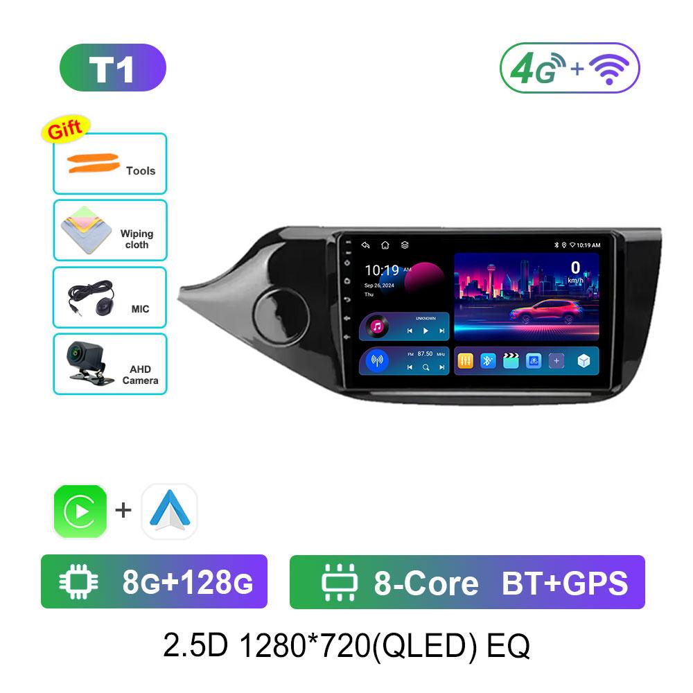 Car Radio Multimedia Player Android 14 for KIA Cee'd CEED JD 2012 - 2018 WiFi DSP Stereo GPS Navigation 4G HD Screen Bluetooth