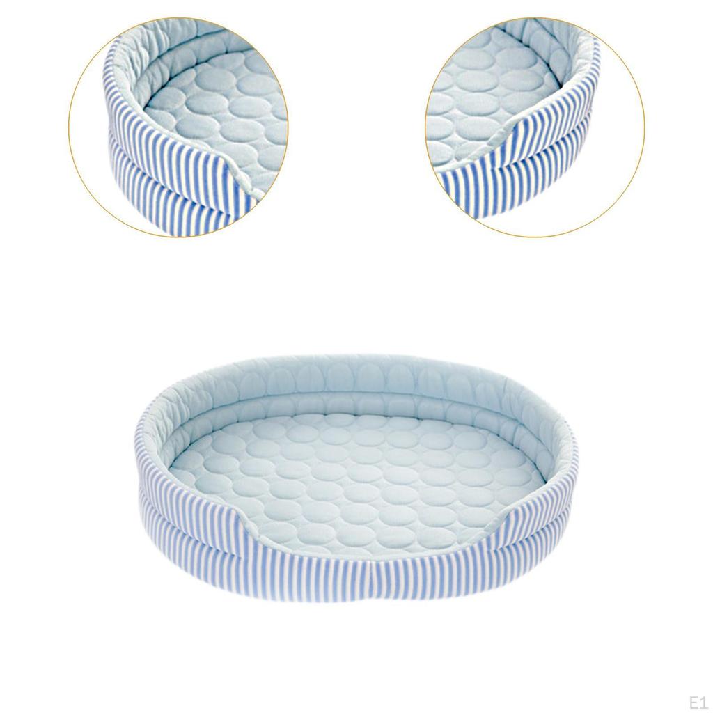 Cat Bed Basket All Seasons Kitten Ice Silk Mat Rest Cushion Easy to Clean And Suitable for Home