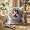 VIKAMA 3D Adorable Cat Cushion Cover Living Room Sofa Cushion Cover Girly Bedroom Pillowcase Home Decor