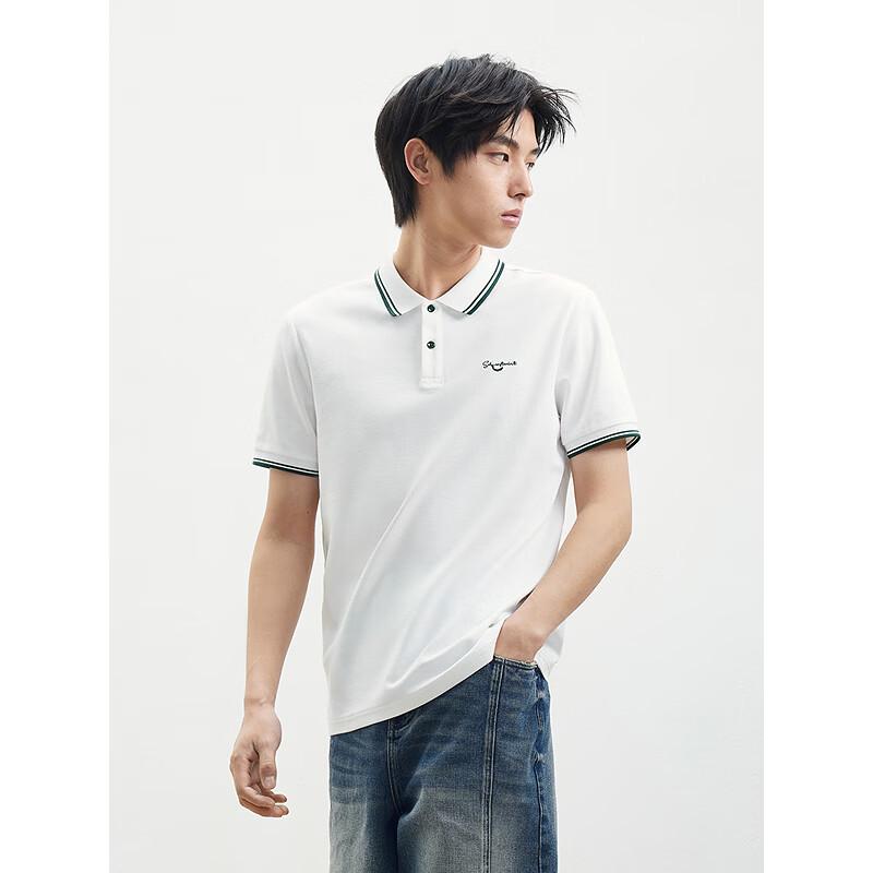 GXG Men's Striped Color-block Polo Shirt