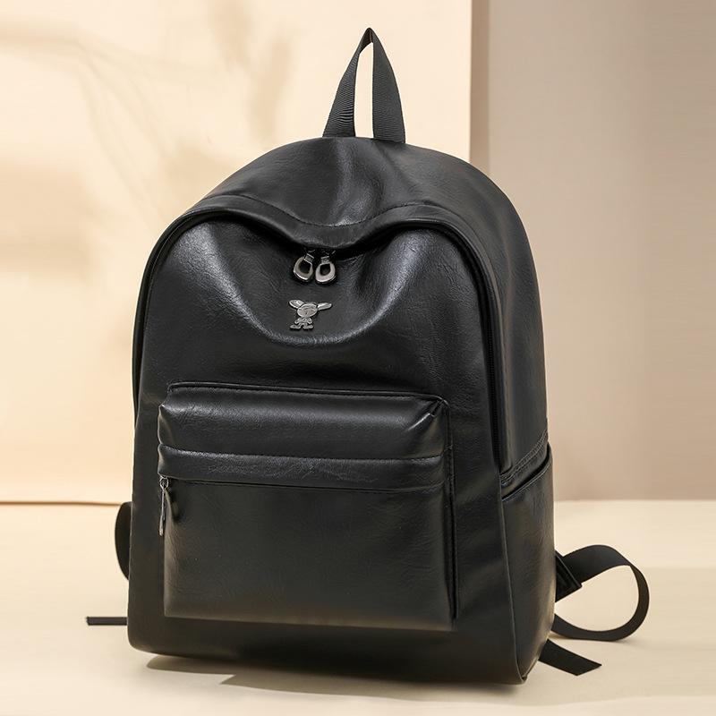

Women s backpack retro soft leather casual commuting simple large capacity travel backpack versatile fashion new чёрный