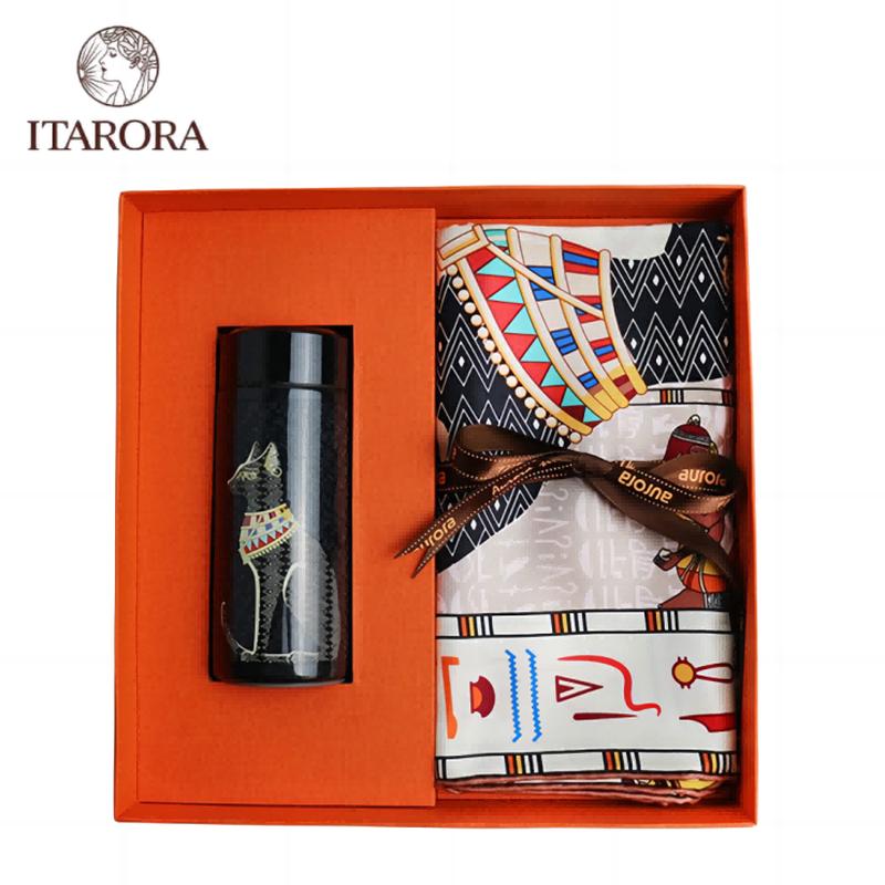 ITARORA Aurora Nile Silk Scarf & Pocket Cup Set