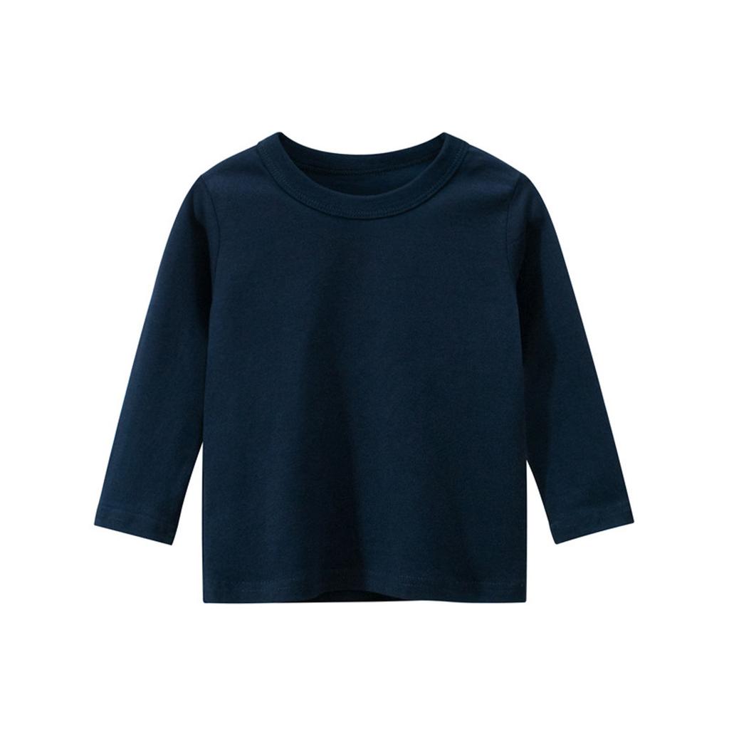 Children's Long Sleeve T-shirt Round Neck Solid Color Advertising Shirt