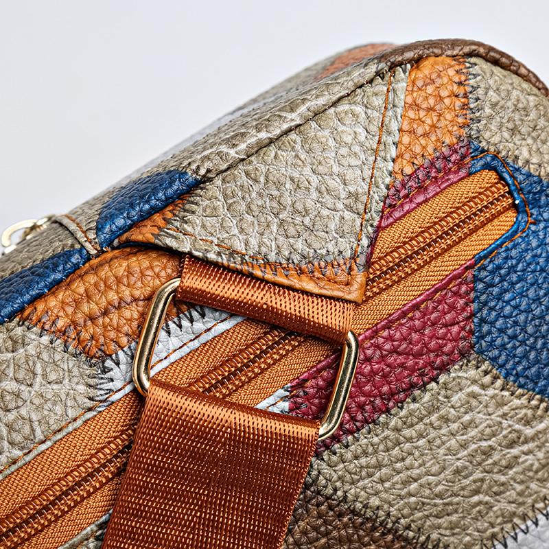 Farbblock-Brusttasche Damen-Umhängetasche Nähte Umhängetasche Handytasche Tasche mit mehreren Taschen