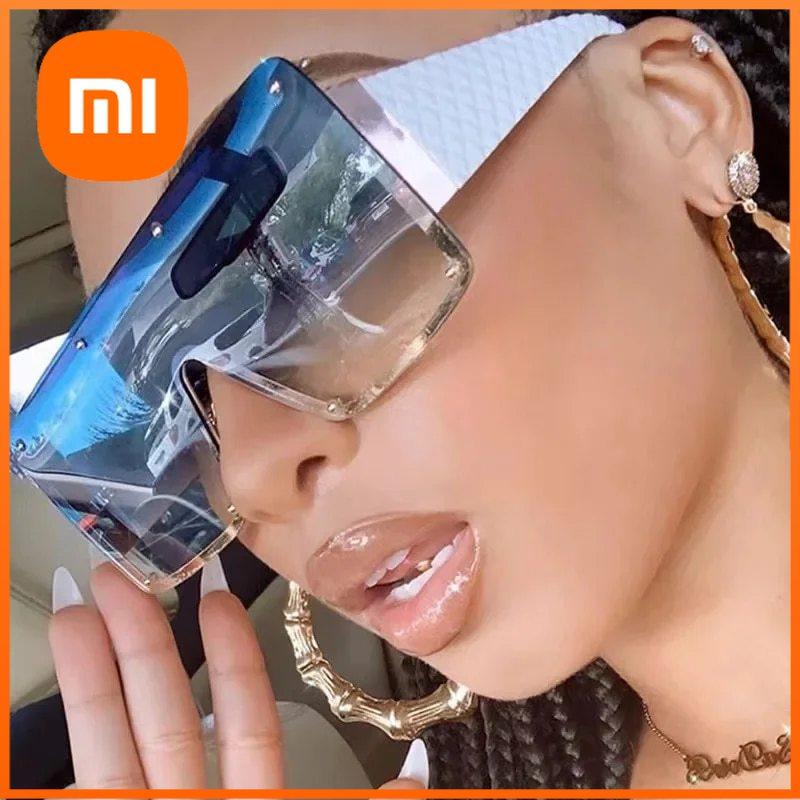 Xiaomi Módní sluneční brýle s velkým rámem Dámské Jednodílné Širokorámové sluneční brýle Ins Street Shooting Přehlídkové molo UV400