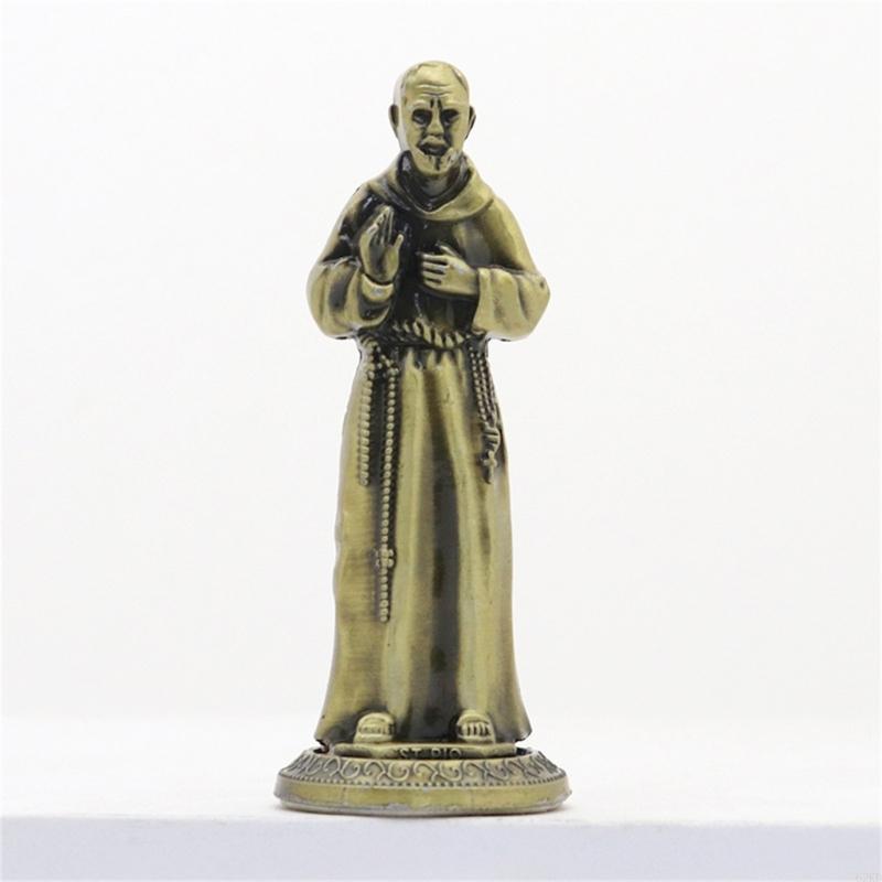 62KD Metal Maria Figurine Vintage Antique Christian Religious Figure Statue Ornament