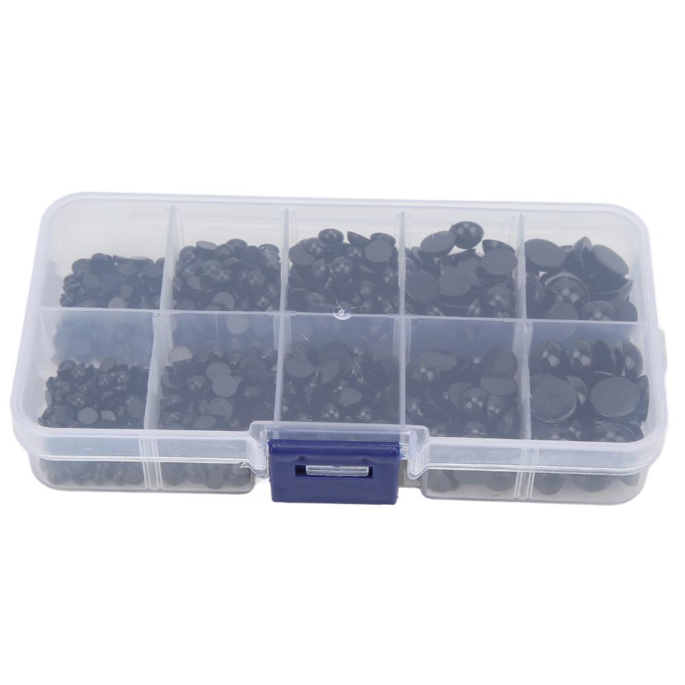 760pcs Plastic Toy Eyes Resin Flat Back Safety Eyes Doll Accessories Button Eyes  DIY Craft Making