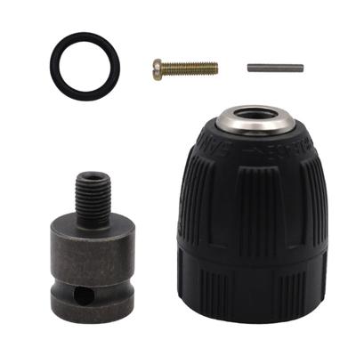 Portabrocas sin llave de 0.8-10 mm Convertidor Rosca 3/8-24UNF Adaptador de broca Vástago de 1/2" Adaptador de vaso cuadrado Para Atornillador de impacto