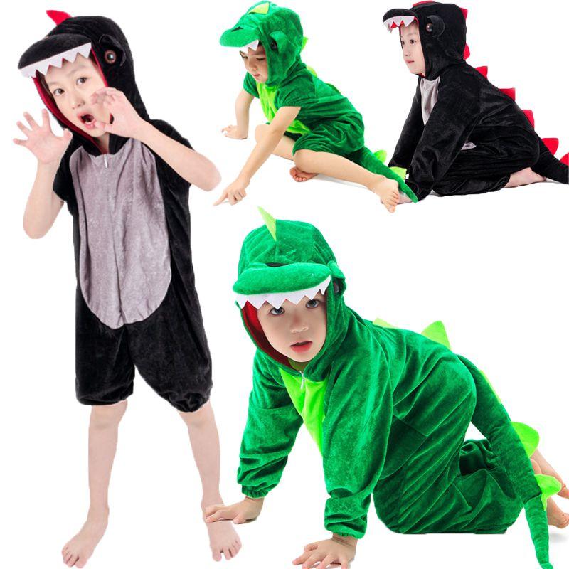 Childs Dinosaur Halloween Costume Crocodile Fancy Dress Cosplay Jumpsuit Unisex