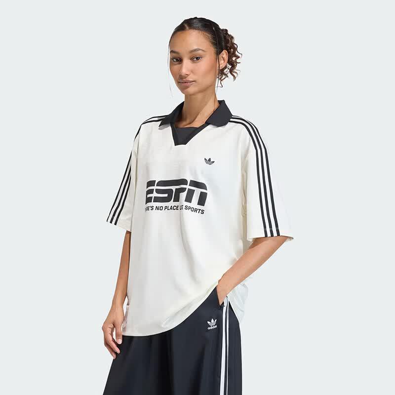 Adidas Women s Loose-Fit Collared Short-Sleeve Shirt S