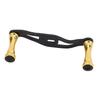 Fishing Reel Handle Replacement Part Aluminum Alloy Double Rocker Arm Metal Lure Accessories Black Gold 90mm