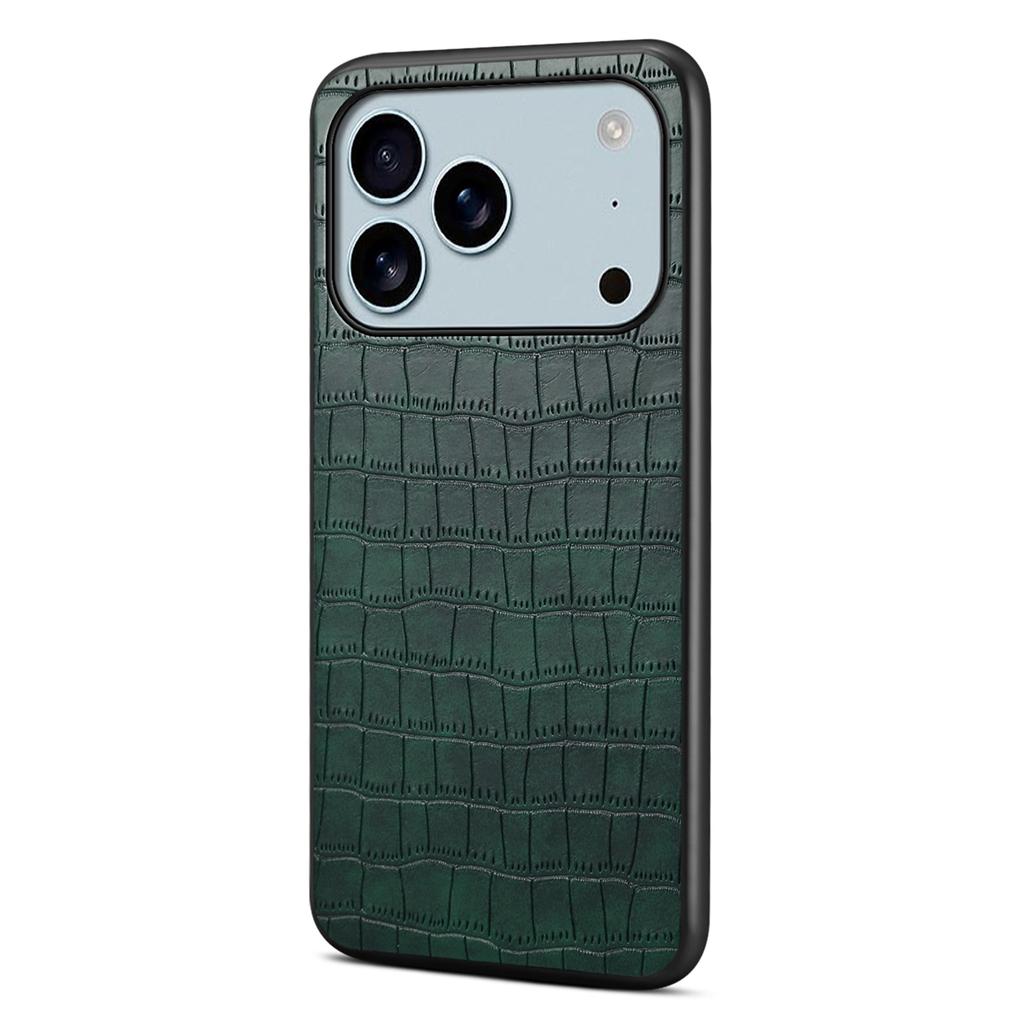For iPhone 17 Pro Case Crocodile Texture Design Leather Slim Back Cover