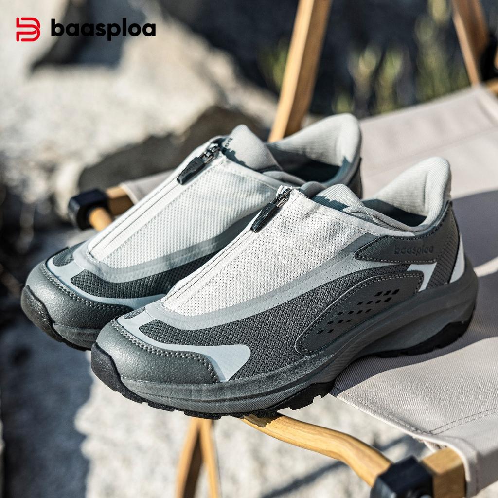 BAASPLOA Men's Outdoor Hiking Boots Hiking Shoes Men's Rotating Buckle Lightweight Non-slip Men's Outdoor Brand Men's Shoes Winter Upgrade Thickened