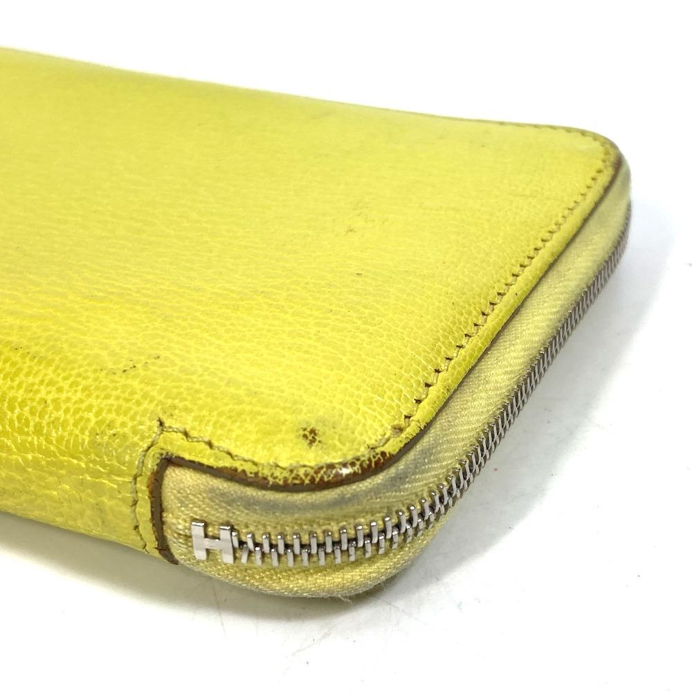 Hermes Long Wallet Azap Long Zip Around Long Wallet Chevre Yellow