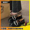 College platform Mary Jane single shoes women's summer new versatile student retro big head small leather shoes