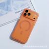 Skin matte magnetic suction for iPhone17promax simple mobile phone case Apple 16 jelly solid color anti-drop cover