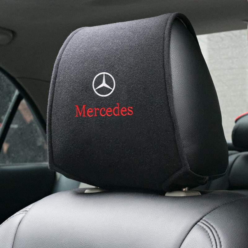 

GLC GLB 1PCS Hot car headrest cover fit for Mercedes Benz New B/C/E Class A Class C200L GLC GLK New CLA GLA Accessories Car Sty