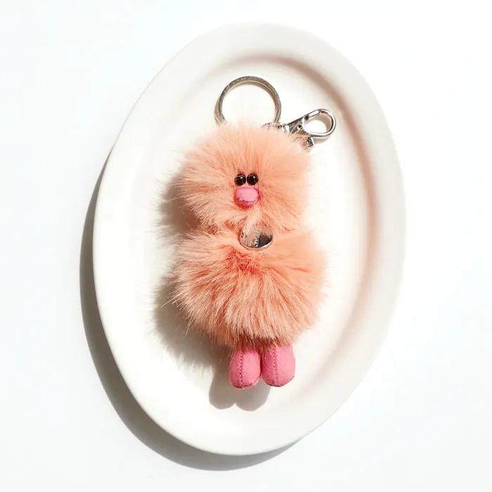 Mini Bird Keyring - Plum