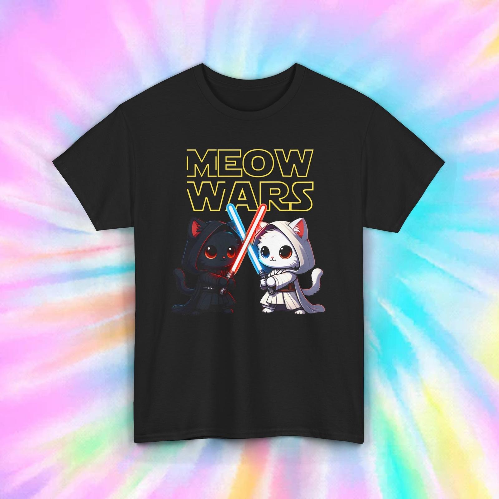 Meow Wars T-Shirt | Cute Star Wars Cat Parody Tee S-5XL S