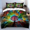 Colorful Forest Canvas Art Set Soft Skin-Friendly Bedding Set Includes 1 Duvet Cover And 2 Pillowcase, Gift