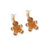 Metal Christmas Cookies Geometric Dangle Earrings for Women New Trend Simple Design Jewelry Christmas Party Accessories