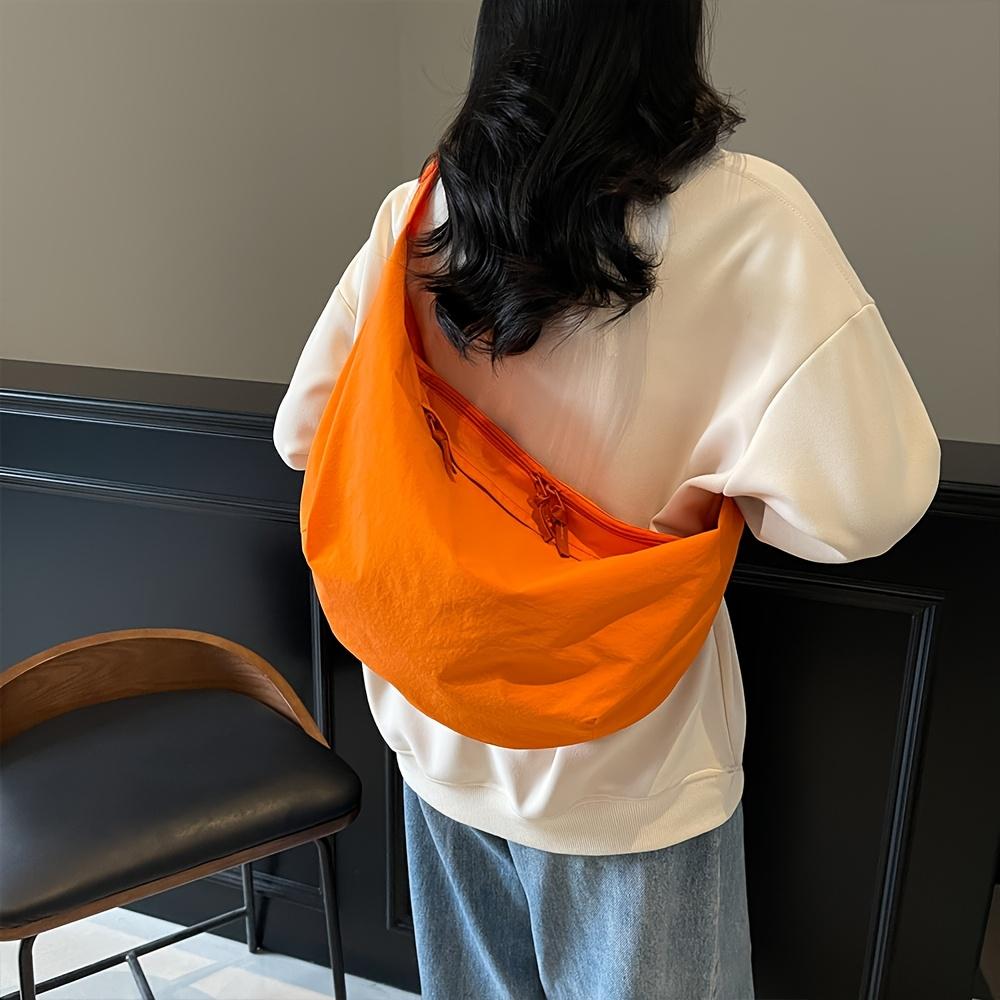 Women's Nylon Dumpling Shoulder Bag, Lightweight Lazy Style Crossbody Purse, Large Capacity Casual Commuter Handbag, Korean Version Relaxed Bag