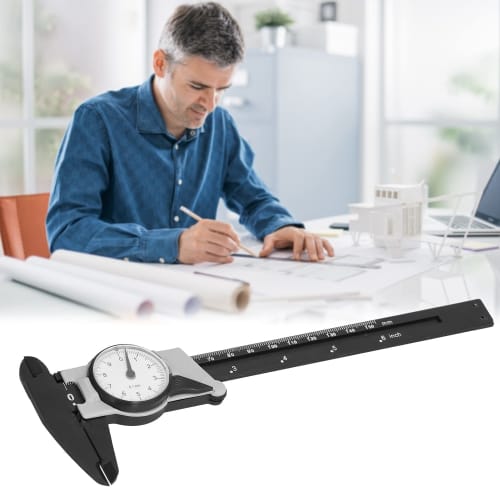 xuuyuu Fiber Caliper with Dial, Two Scales, Range: Approx. 0-150mm, Suitable for Labs, Offices, and Shops
